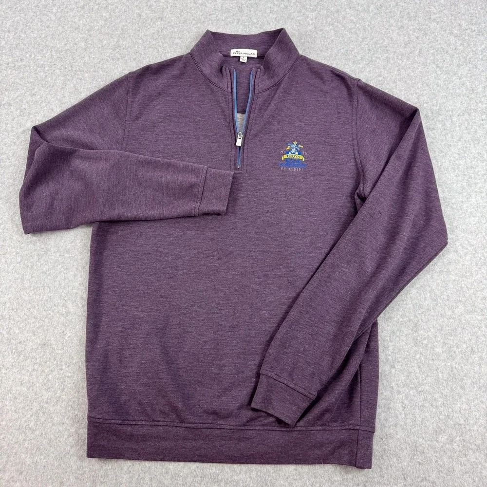 Peter Millar 2018 PGA Championship Bellerive Sweater Mens Small Purple Golf